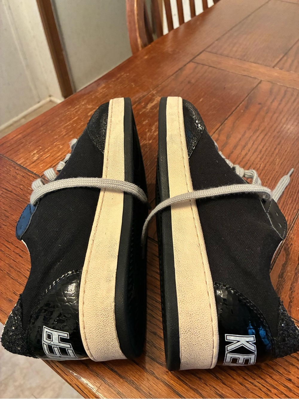 Golden Goose Style Shoes Women’s 40 Ballstar Black Canvas Cracked Upper - Picture 8 of 16
